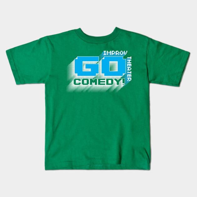 Go Comedy 8 bit logo Kids T-Shirt by gocomedyimprov